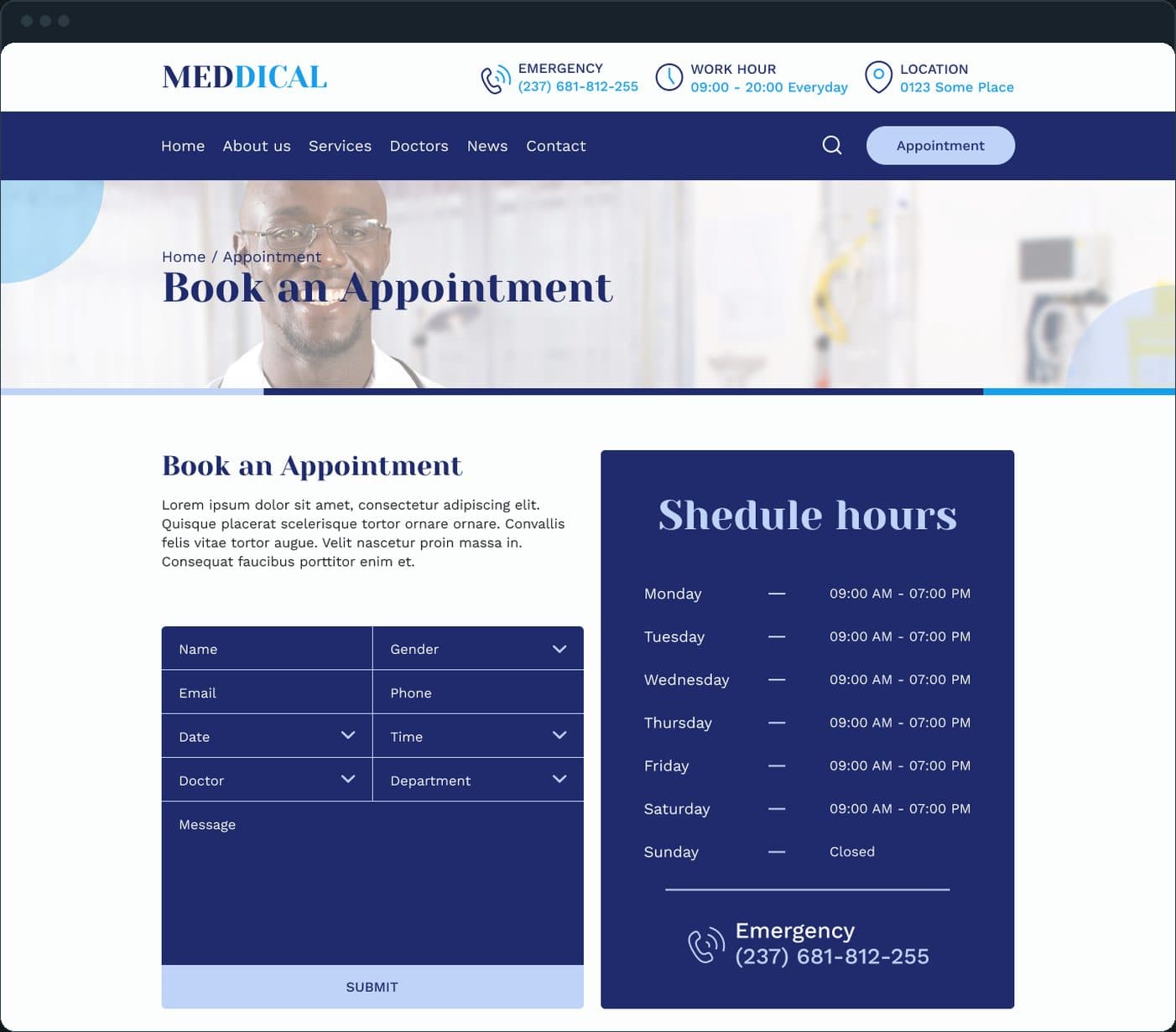 Doctors' clinic website: How does a patient book an appointment?