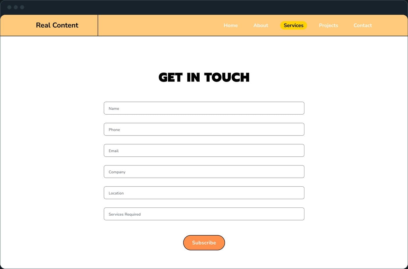 Real Content: How does an agency get in touch?