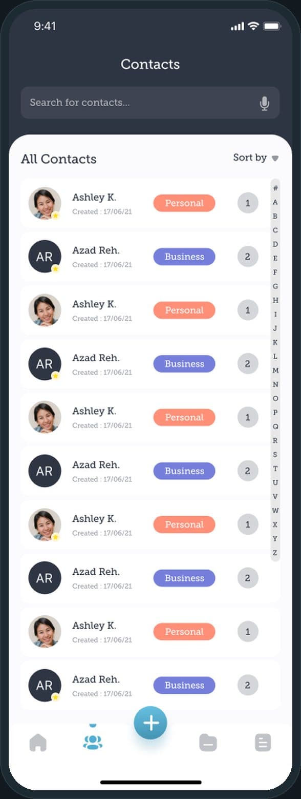 Recite: How does a contact's history stay together?